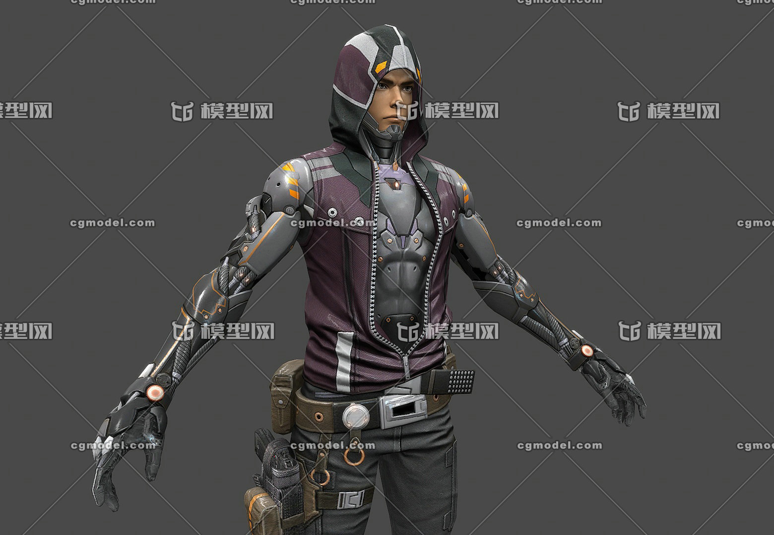 高质量 刺客联盟-机械杀手 三种纹理 次世代 半