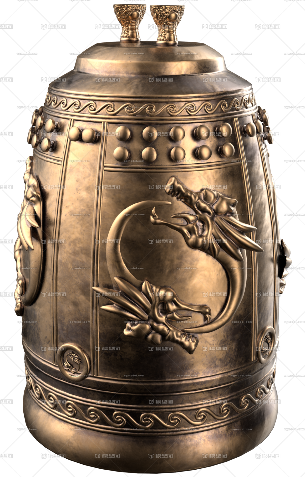 古代寺庙撞钟