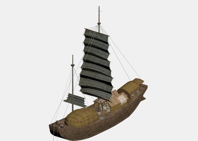 古船 古代船 帆船 运输船 宋朝 清明上河图