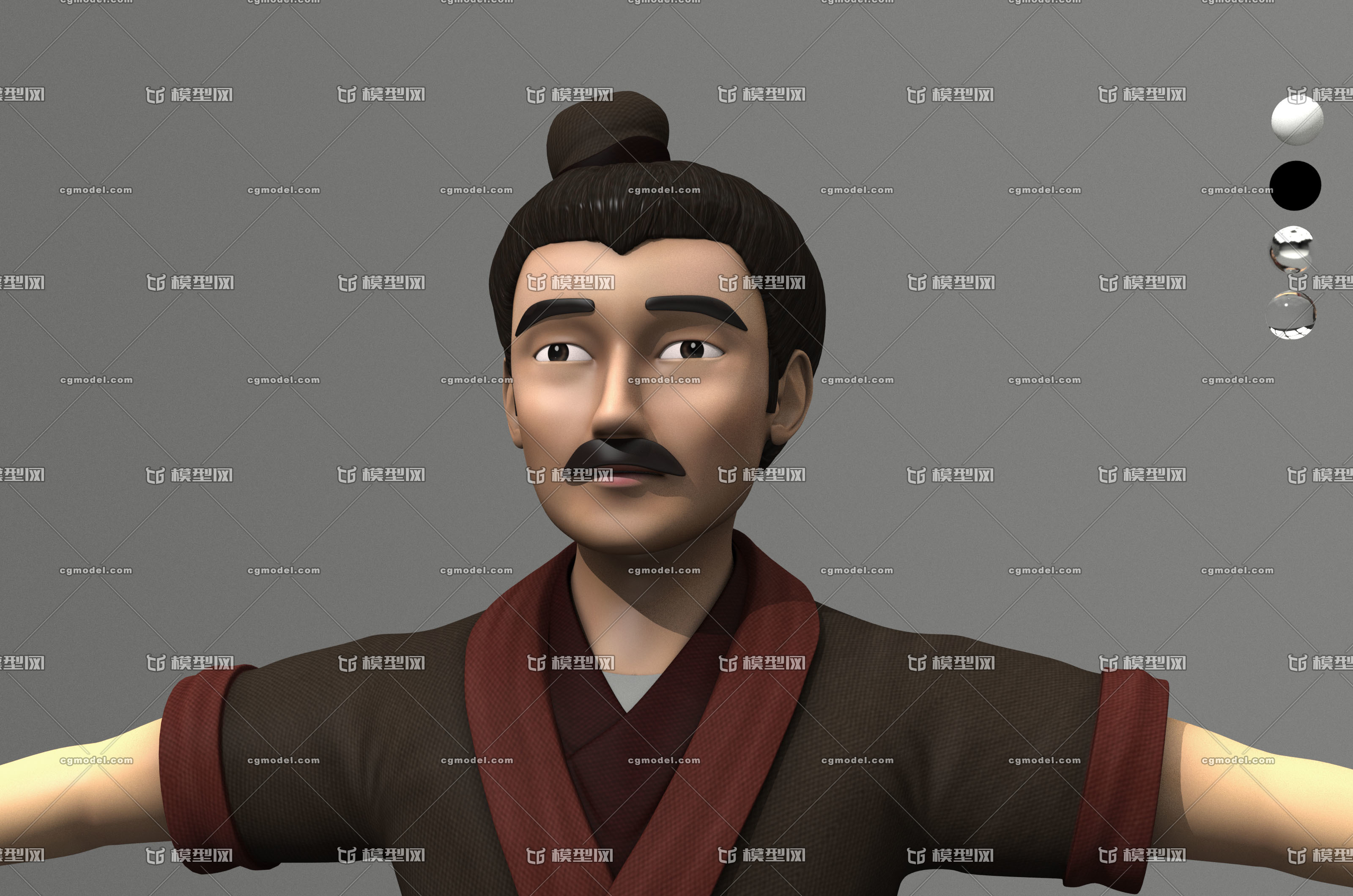 【带绑定表情】卡通古代人物 古代男人 卡通农夫 农民