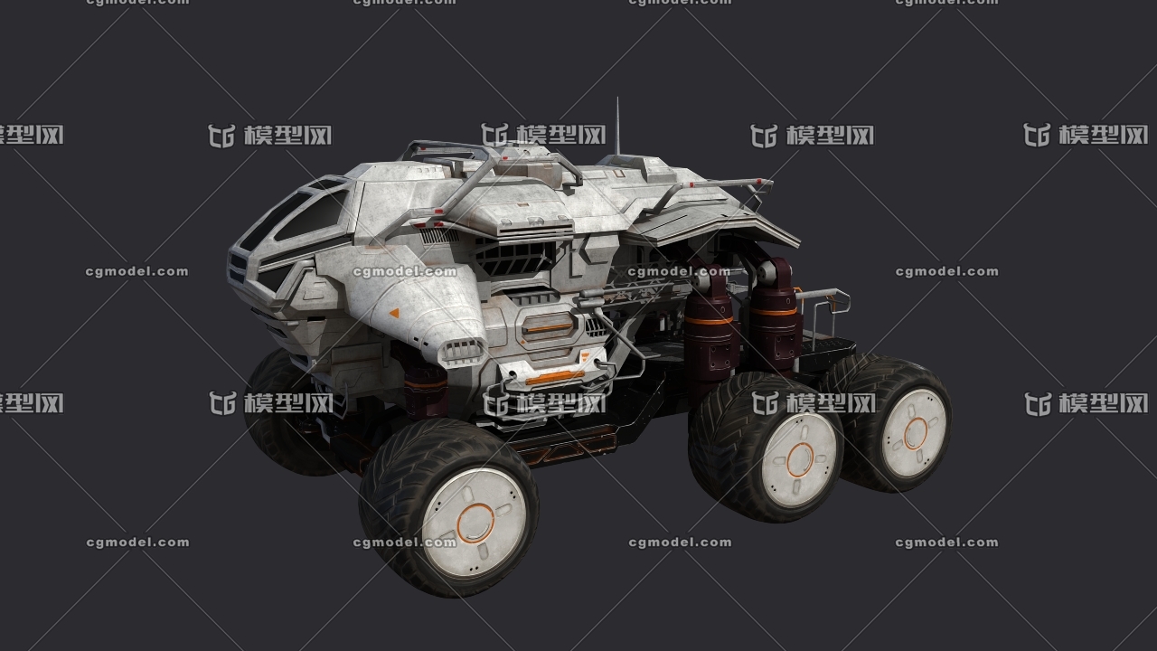 次世代火星车 科幻火星登陆车 月球登陆车 科幻越野车 科幻装甲车