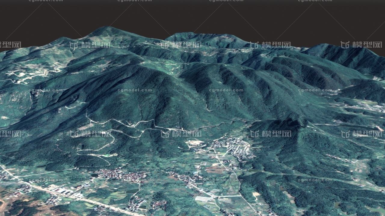 天台山3d模型 浙江省天台县 天台山风景区 佛教名山 天台宗