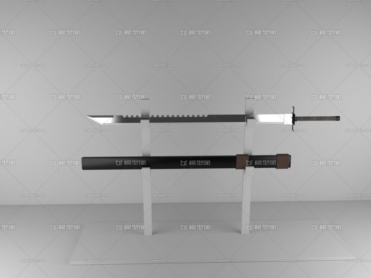 武器,刀,锯齿刀,max2014,obj_kizhu作品_武器冷兵器_cg模型网