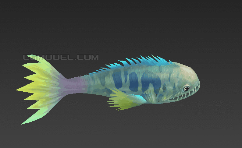 怪鱼【带绑定动画】游泳动作 海洋鱼类 3d模型