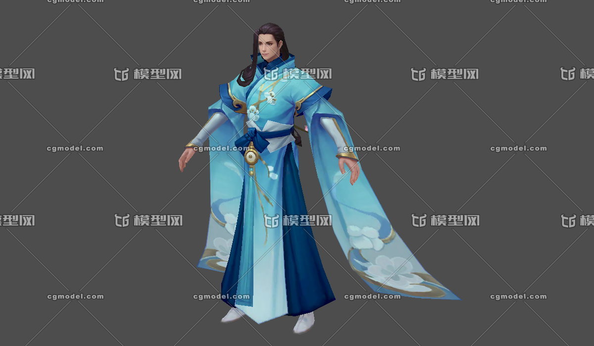 美男子,古代公子哥,俊美男人,飘逸男人,修仙者,修仙真人,蓝色长袍