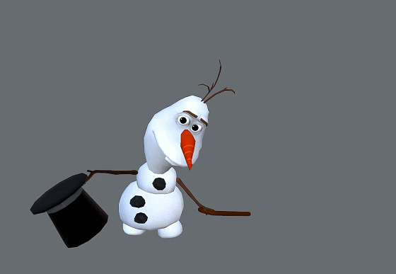 冰雪奇缘 雪宝 olaf 含8种动画 【带绑定表情动画】 雪人 snowman