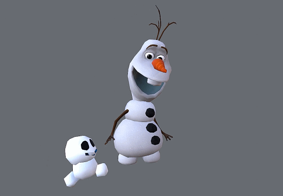 雪宝 olaf 含8种动画 【带绑定表情动画】 雪人 snowman 卡通角色
