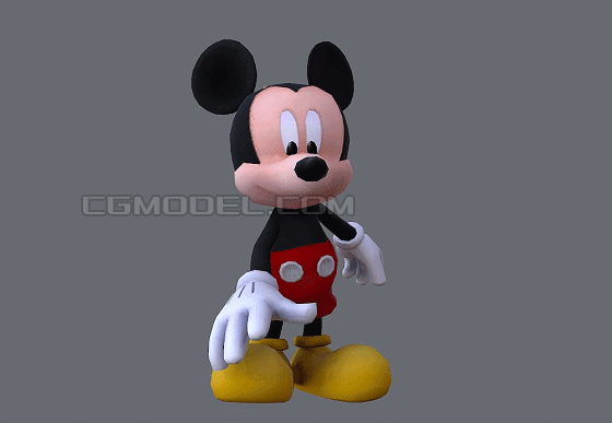迪士尼经典动画角色 米老鼠 【带绑定表情动画】 米奇