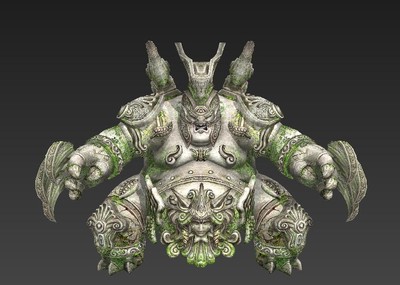 次世代石头人，石头怪物，石头怪BOSS，石人，石怪，BOSS，石人雕像，石人雕塑