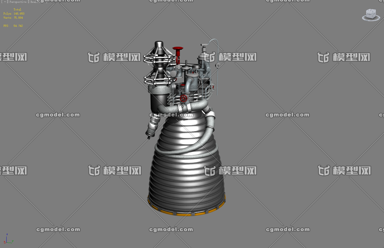 火箭发动机_0413050102作品_机械/器械工业设备_cg模型网