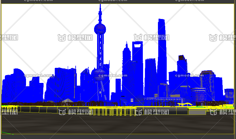 外滩 陆家嘴 东方明珠 上海地标建筑 上_gcwm作品__cg