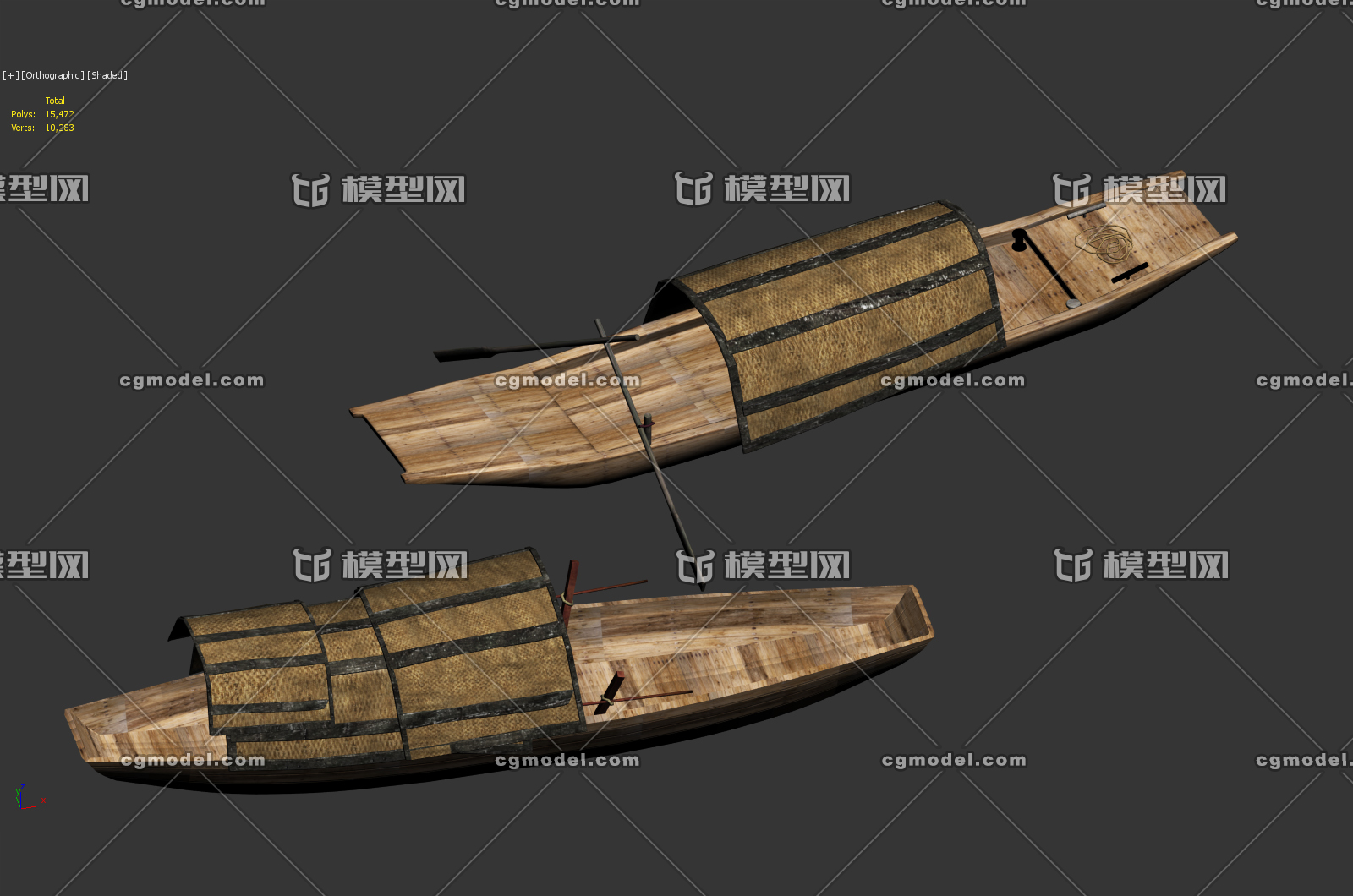 古代船 划桨 简模官方提示:1,如该资源发布者无特别说明,模型结构
