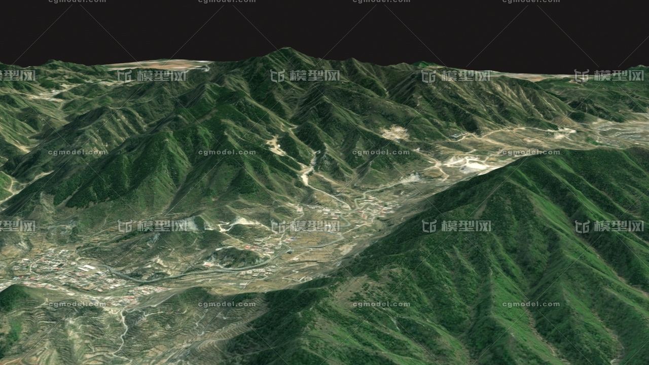 盘山3d模型 盘山山脉地形 天津盘山风景名胜区 京东第一山 盘山风景