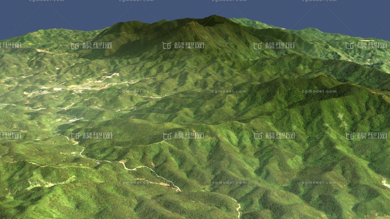 五指山3d模型 海南省五指山 五指山旅游开发 五指山山脉