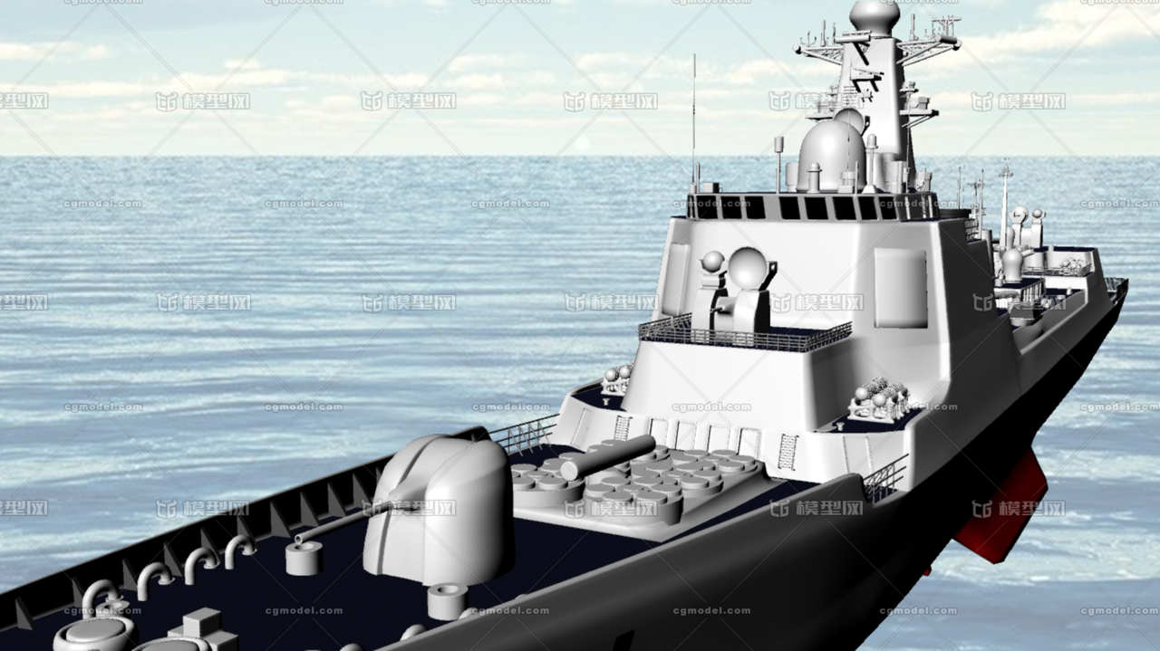 解放军171舰军舰模型171 导弹驱逐舰巡洋舰登陆舰驱逐舰-CG模型网 
