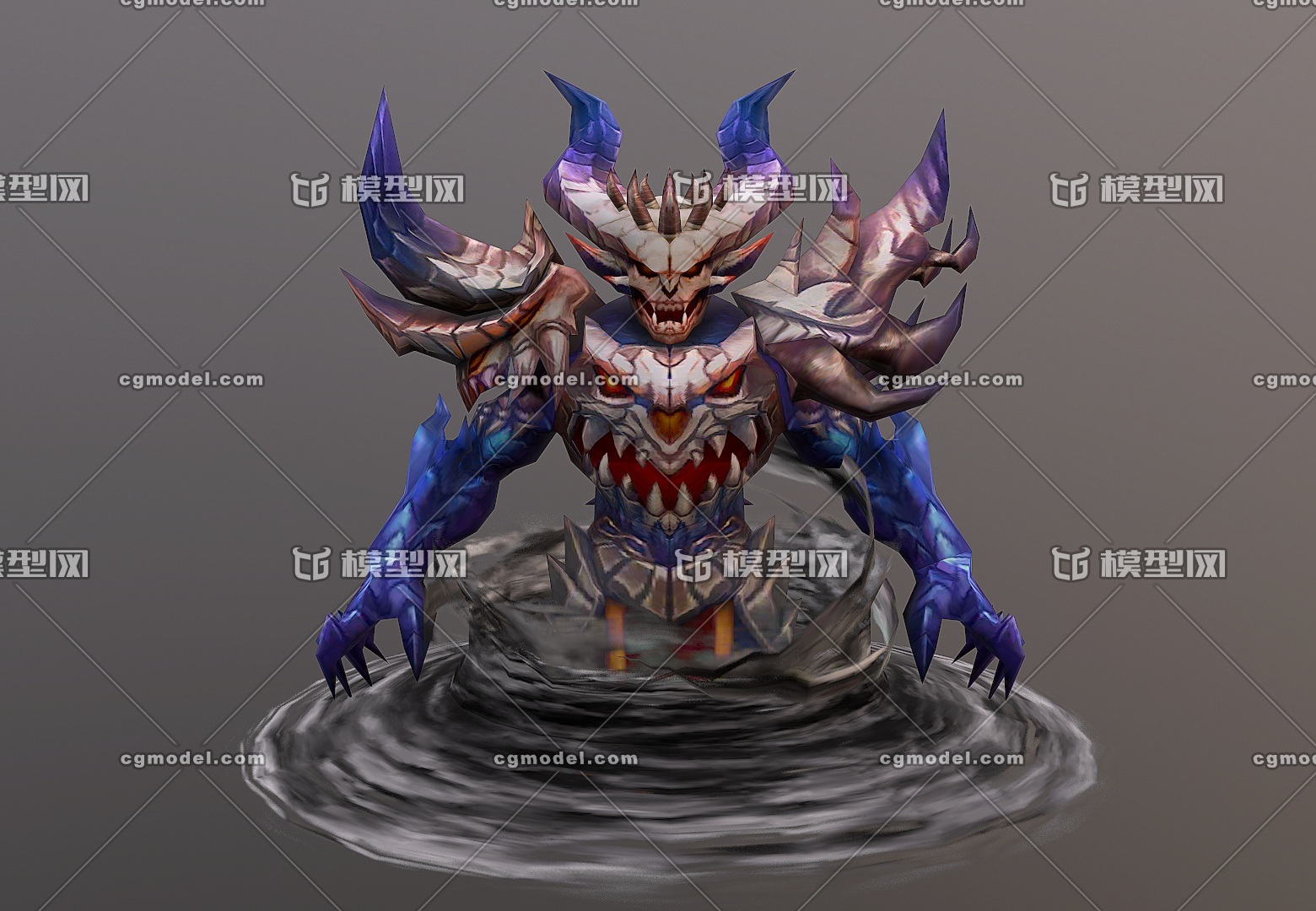 精致 恶魔 地狱 魔鬼 手绘贴图 boss evil monster