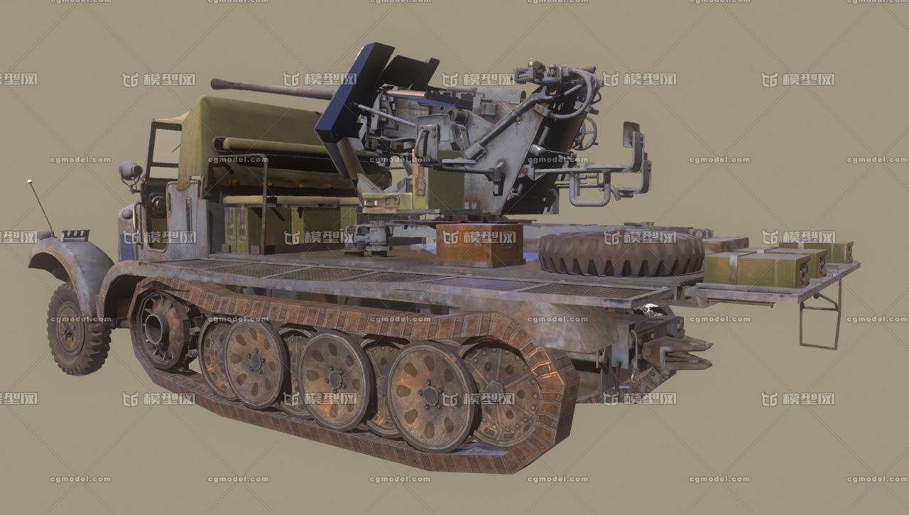 德国 二战 坦克 37毫米flak36自行防空炮sd.kfz.