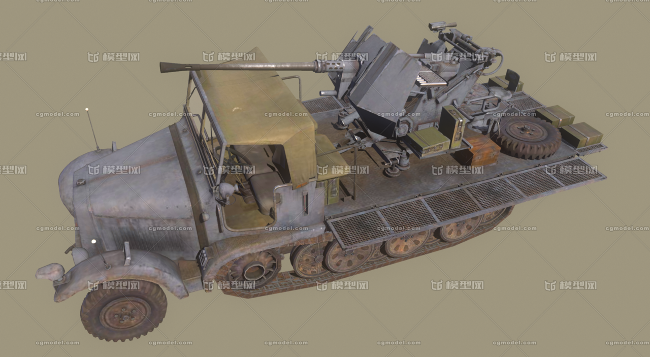 德国 二战 坦克 37毫米flak36自行防空炮sd.kfz.