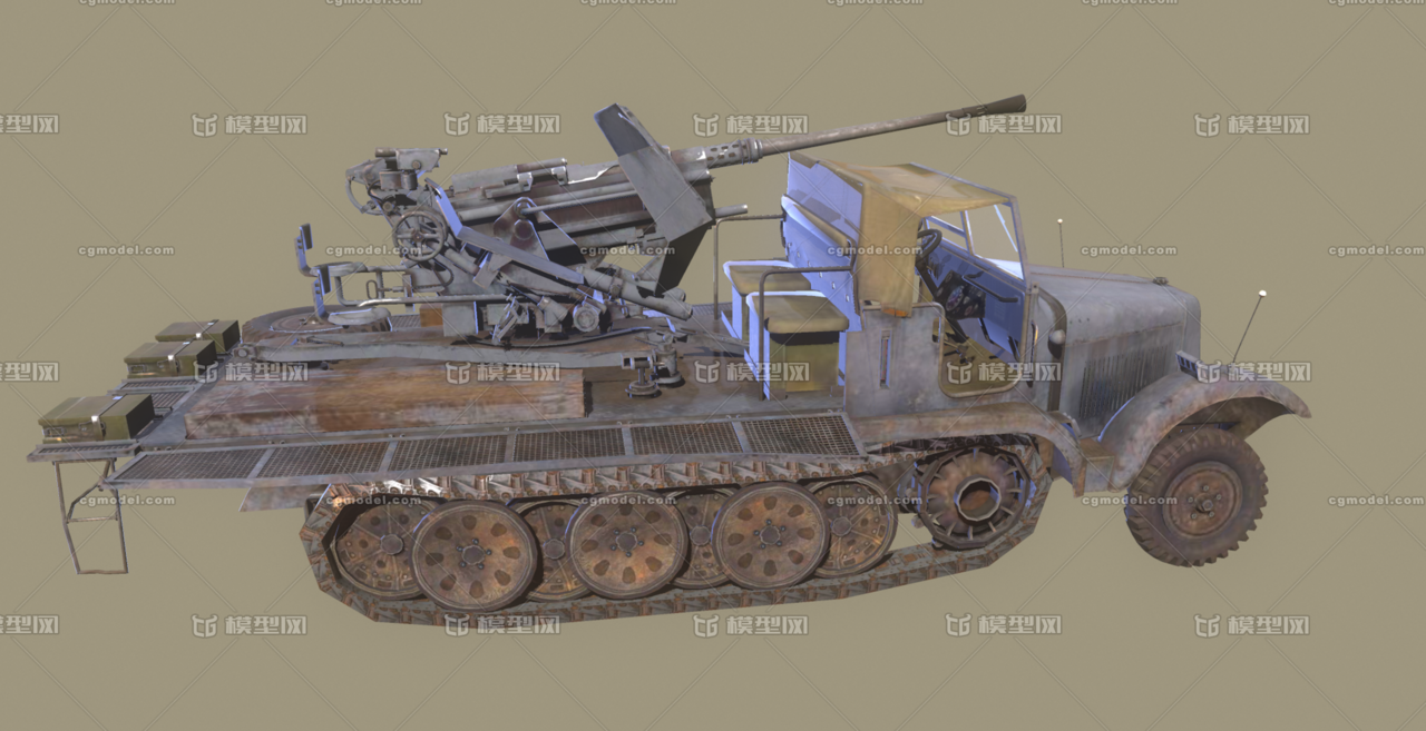 德国 二战 坦克 37毫米flak36自行防空炮sd.kfz.
