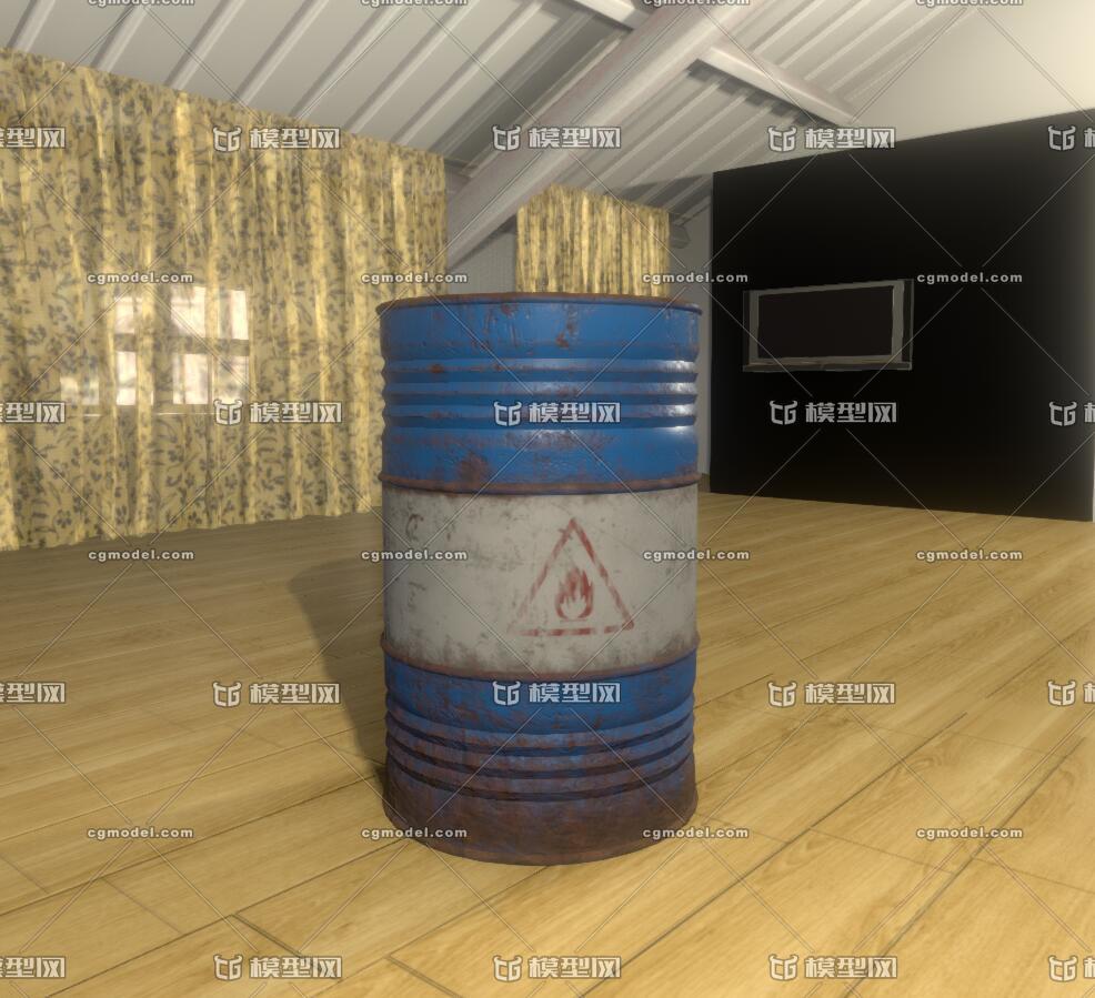 unity破旧的油桶易燃液体桶