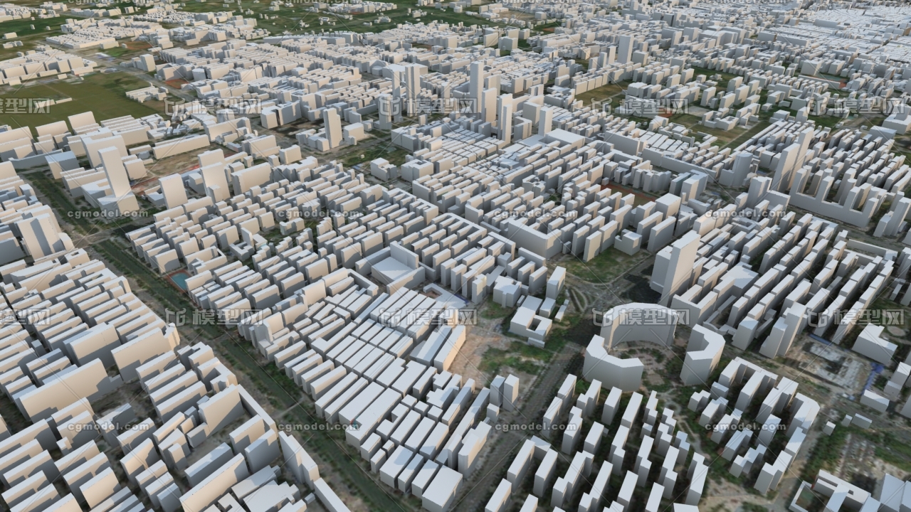 扬州城市建筑3d模型 扬州市建筑规划 扬州数字城市 扬州建筑3d白模简