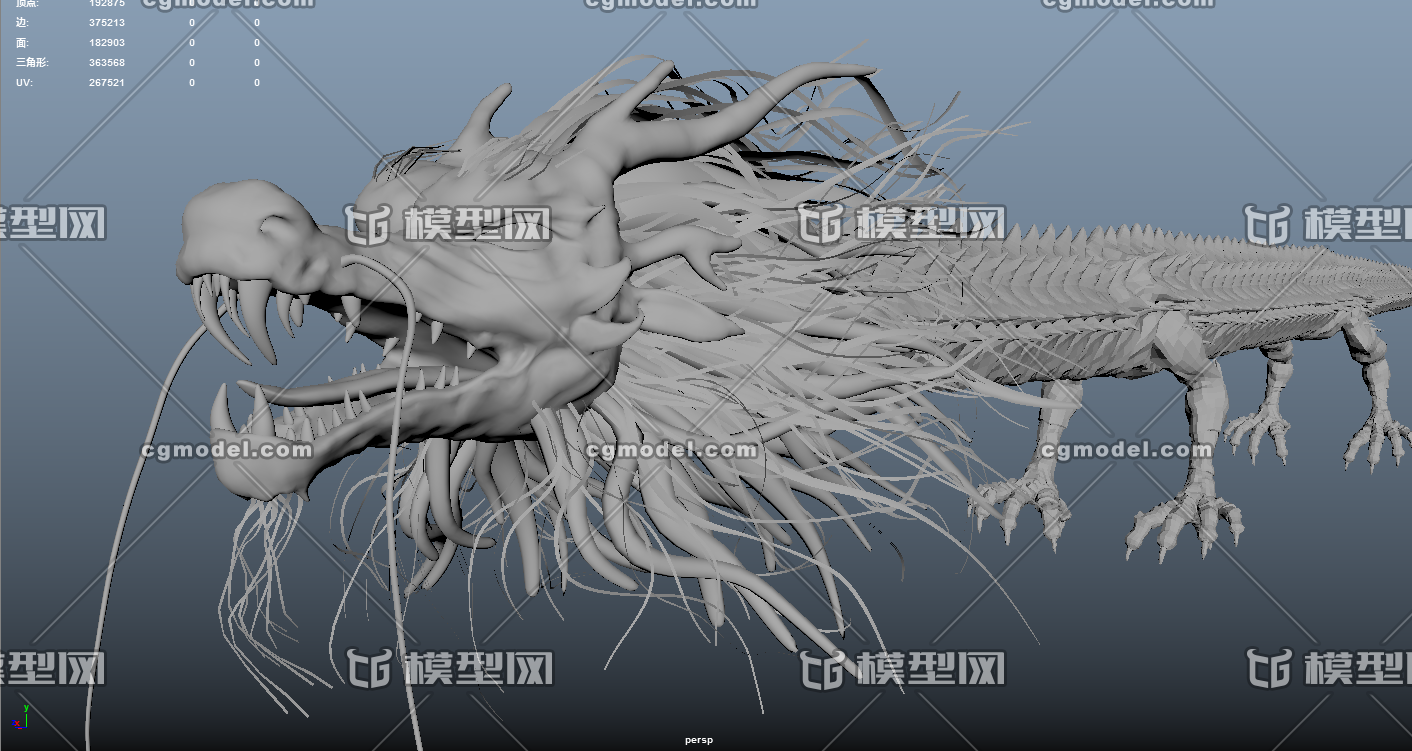 中国龙,冰龙,火龙,神龙 古代龙 may_盖ya作品_动物神话类_cg模型网
