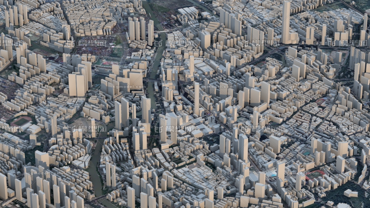 常州市城市3d模型 常州数字城市模型 常州建筑规划设计 效果图周边