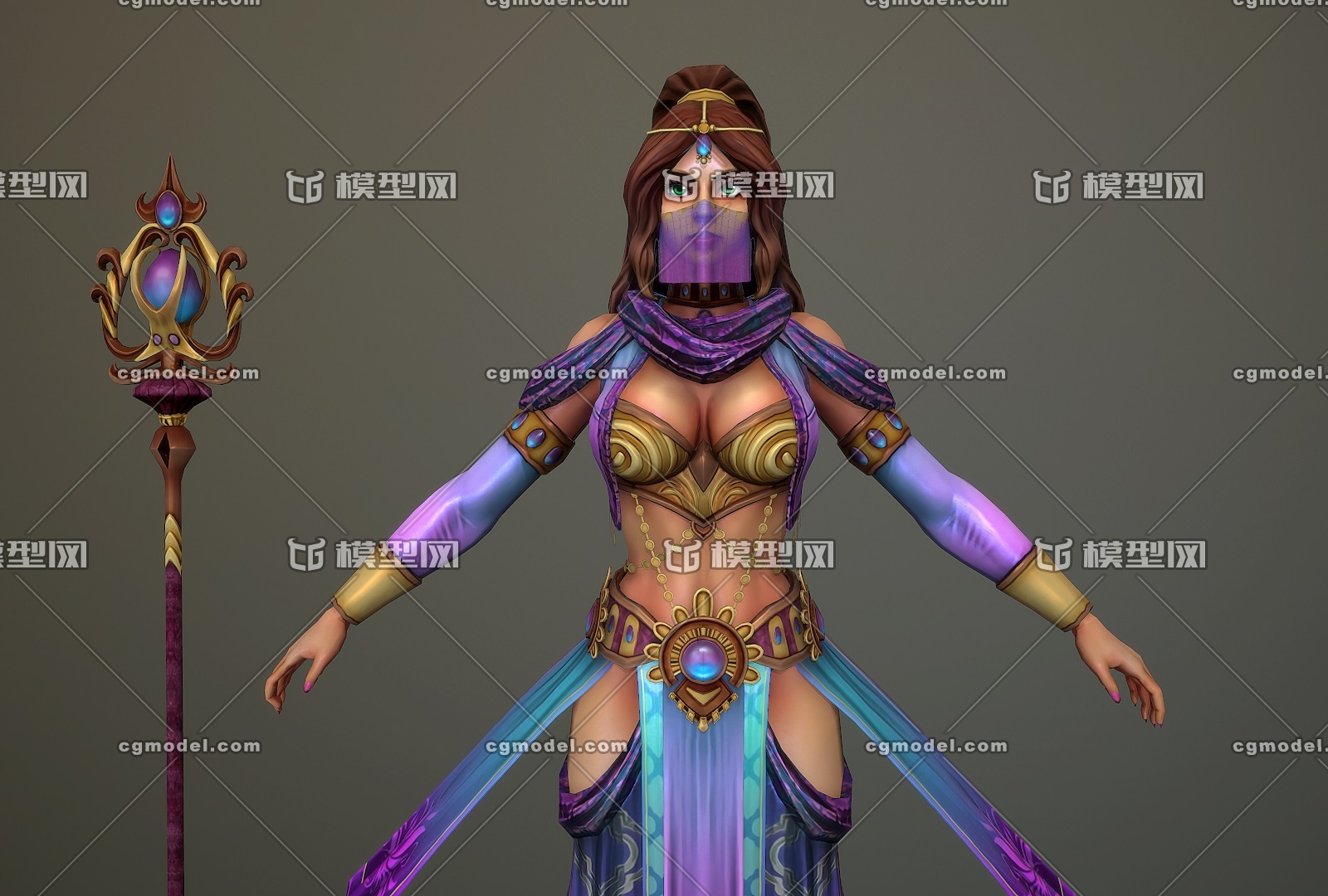 波斯圣女 阿佛洛狄忒 波斯女神 古_1206736147作品_人物女人_cg模型网
