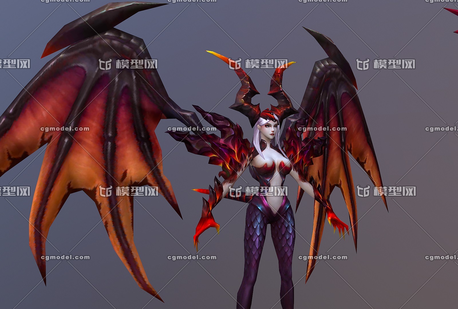 手绘 恶魔女王 恶魔女妖 女boss