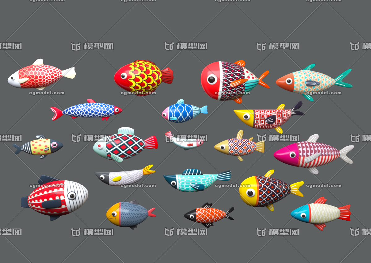 简模 捕鱼达人 钓鱼游戏 q版 可爱的鱼 动漫 ui设计 海洋鱼 手绘玩具