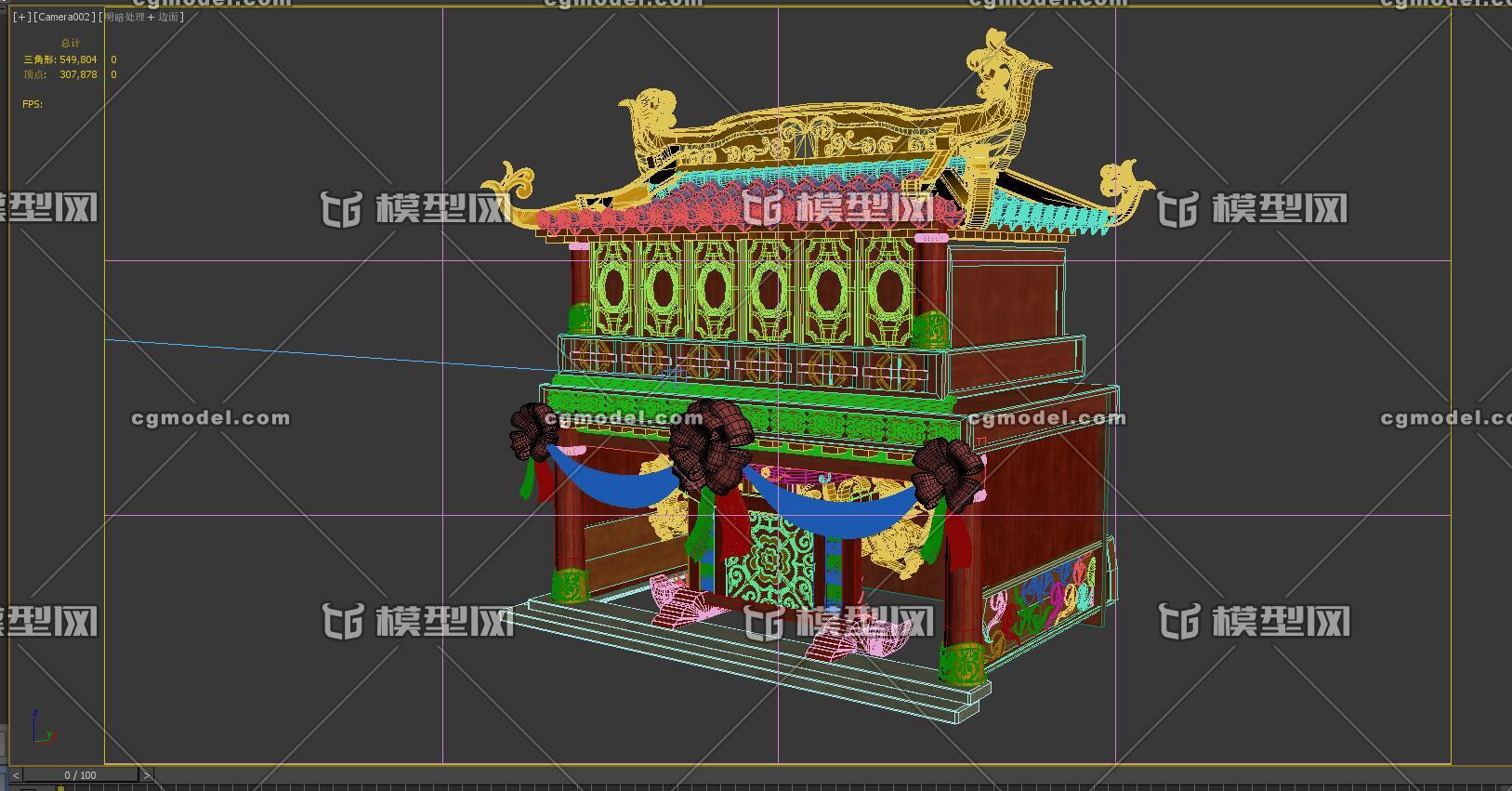 古代建筑礼堂模型古代婚庆建筑