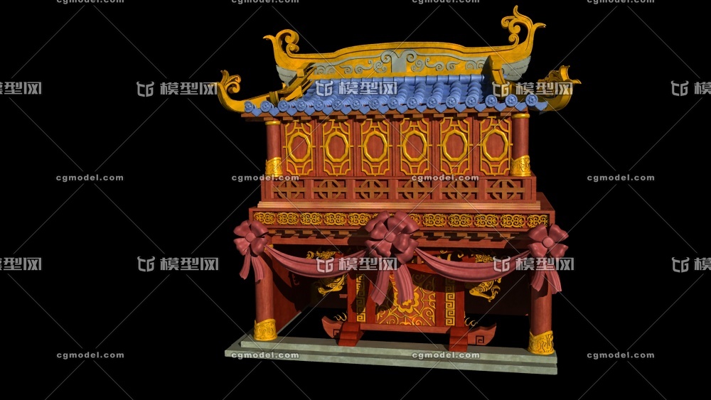 古代建筑礼堂模型古代婚庆建筑