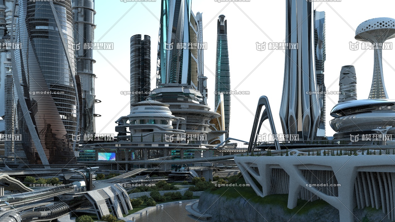 ***的未来大都市 大城市 科幻大都汇 高科技路网