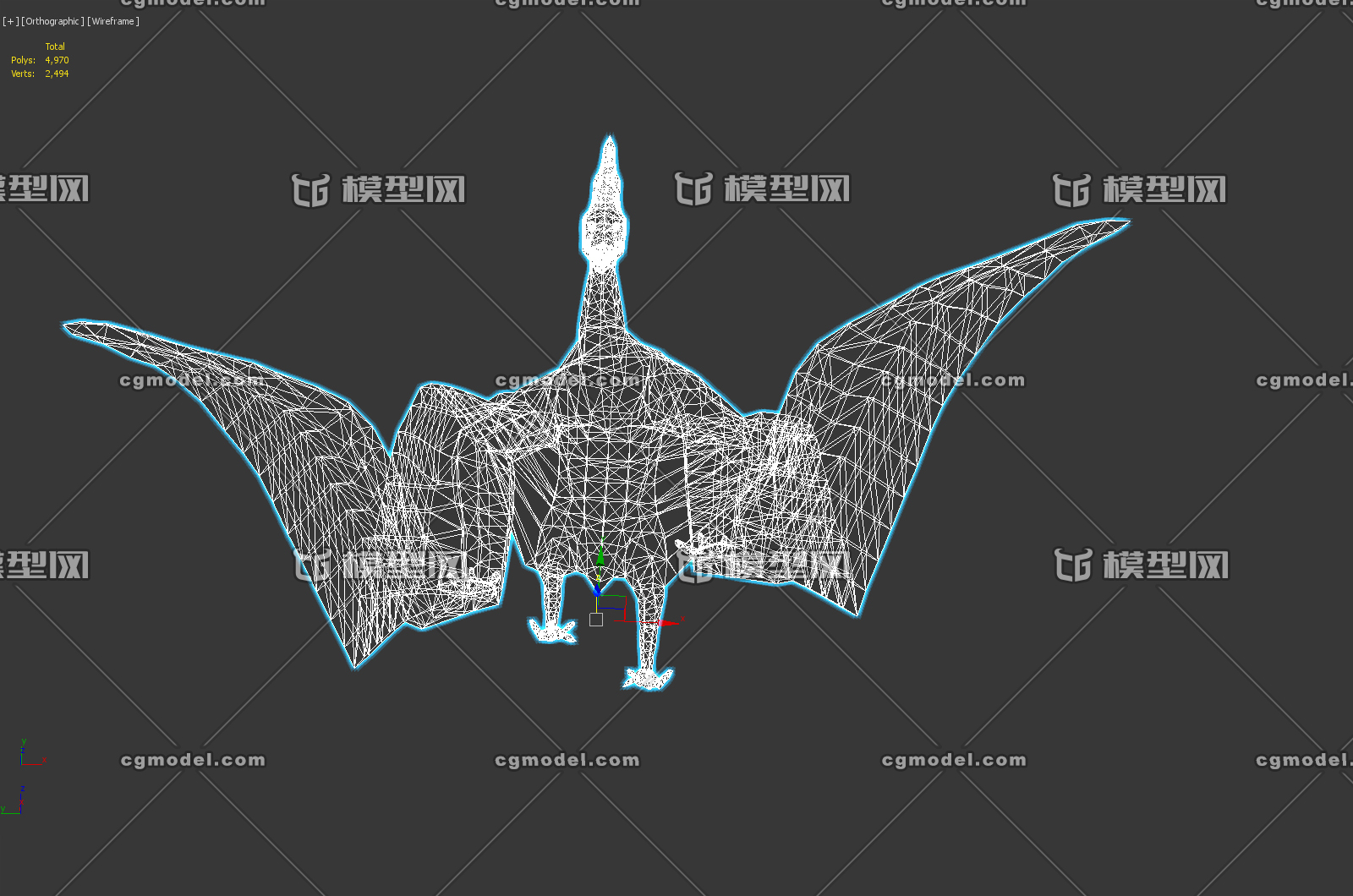 翼龙 虚拟现实3D模型 unity资源包 带恐龙叫声音