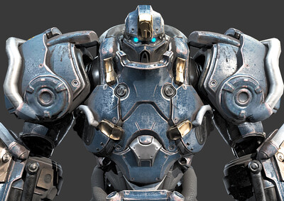 pbr写实 科幻机甲 高质量 动力装甲 简模 外骨骼装甲