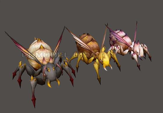 三款 巨型 蚁后 手绘带动画 蚂蚁皇后 giant ant queen