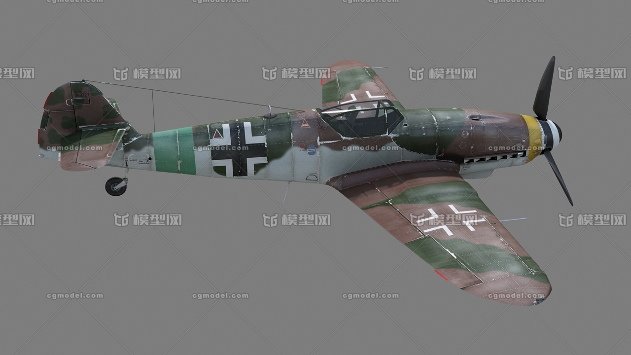 pbr bf109k 二战名机 me10_affde作品_飞机/航空器军用飞机_cg模型网