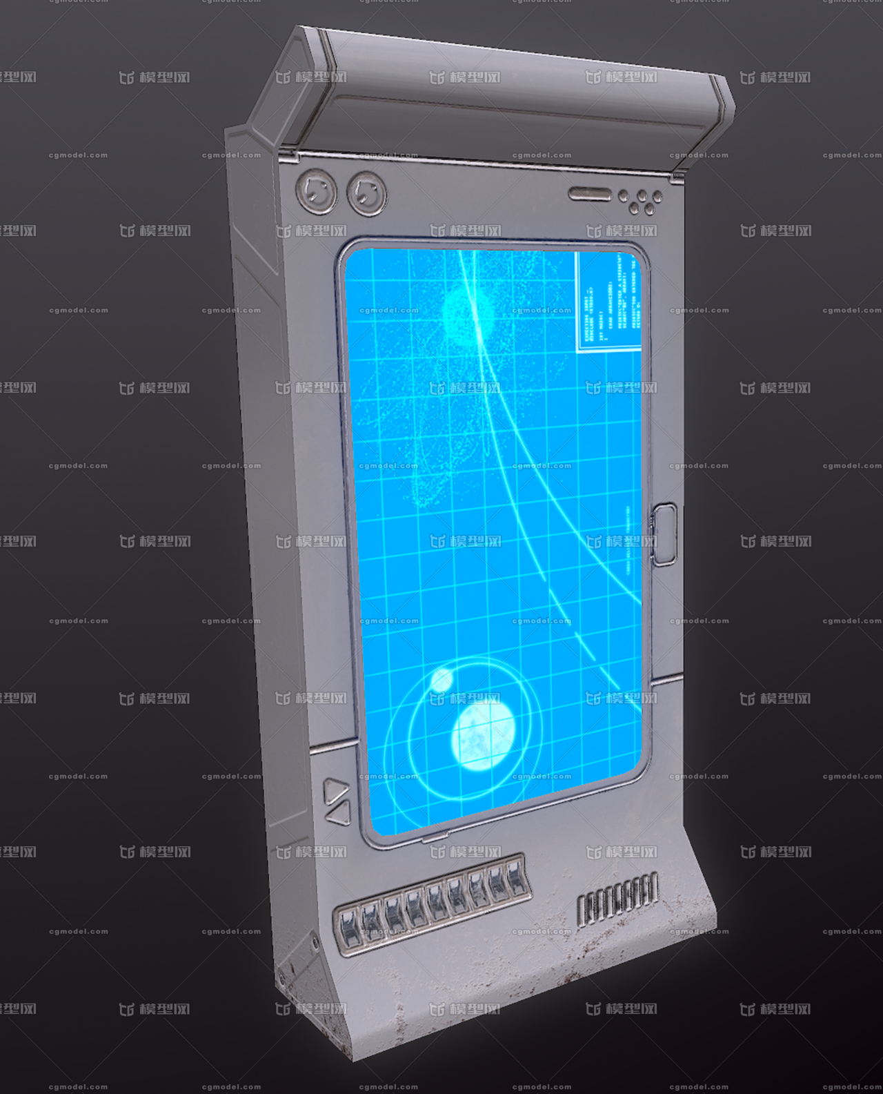 pbr材质 科幻屏幕墙 控制中心 科幻电脑设备 科幻显示