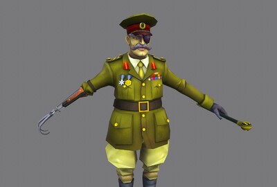 卡通邪恶将军 手绘指挥官 commander