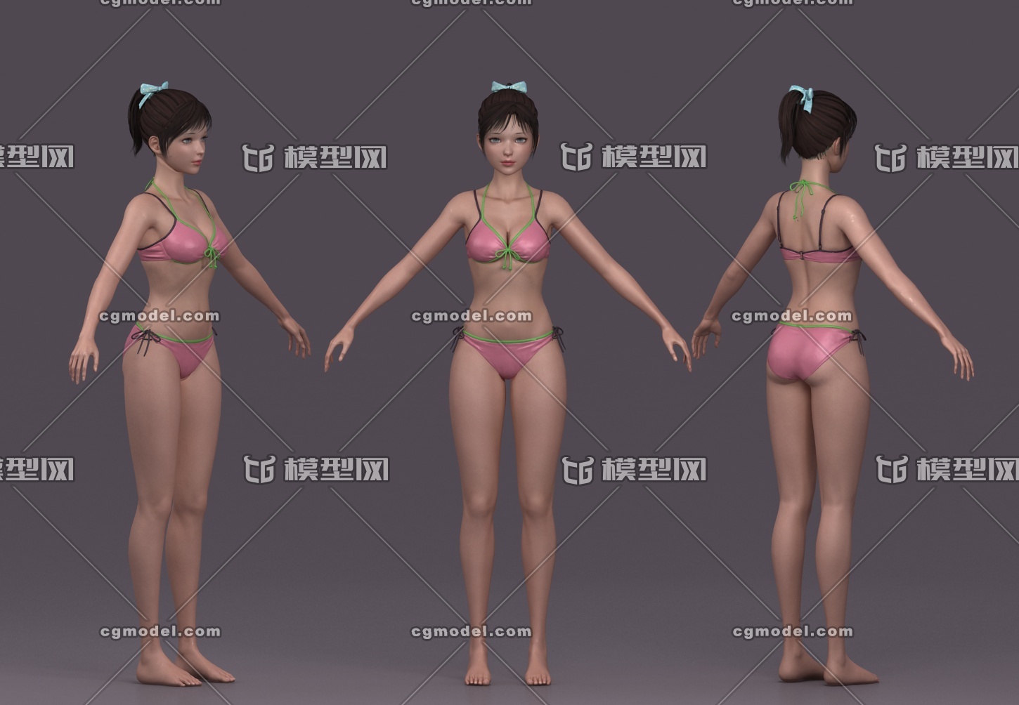 写实 比基尼 女孩 标准形态 中学生 泳装女孩 bikini