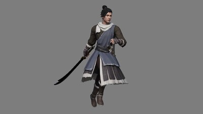 绑定 动作 大侠 武侠 侠客 帅哥 男人 刀客 古风汉服次时代写实人物