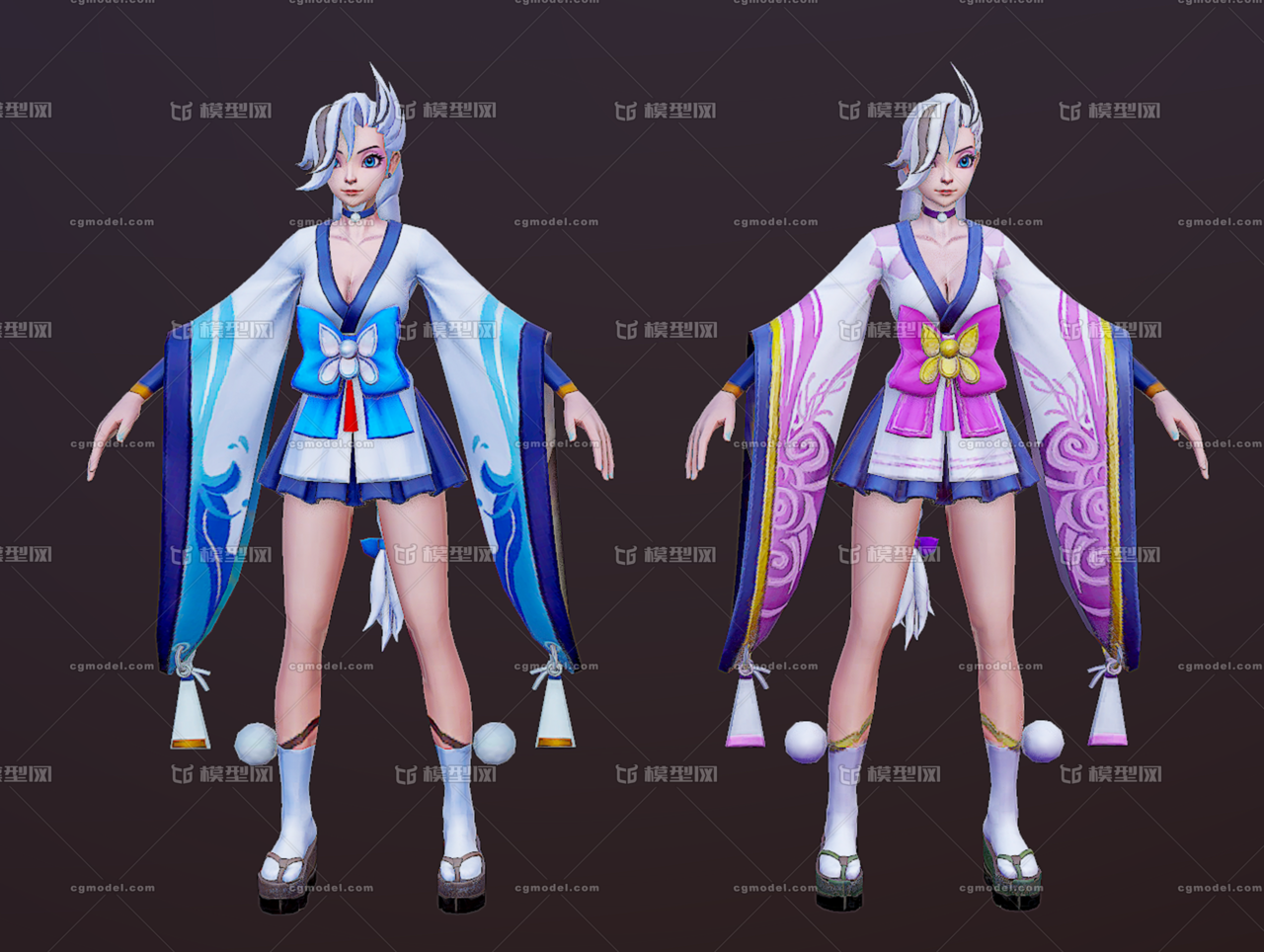 pbr 古代人物 古代美女 汉服 和服 舞女 歌姬 艺妓 小姐 歌女 日本