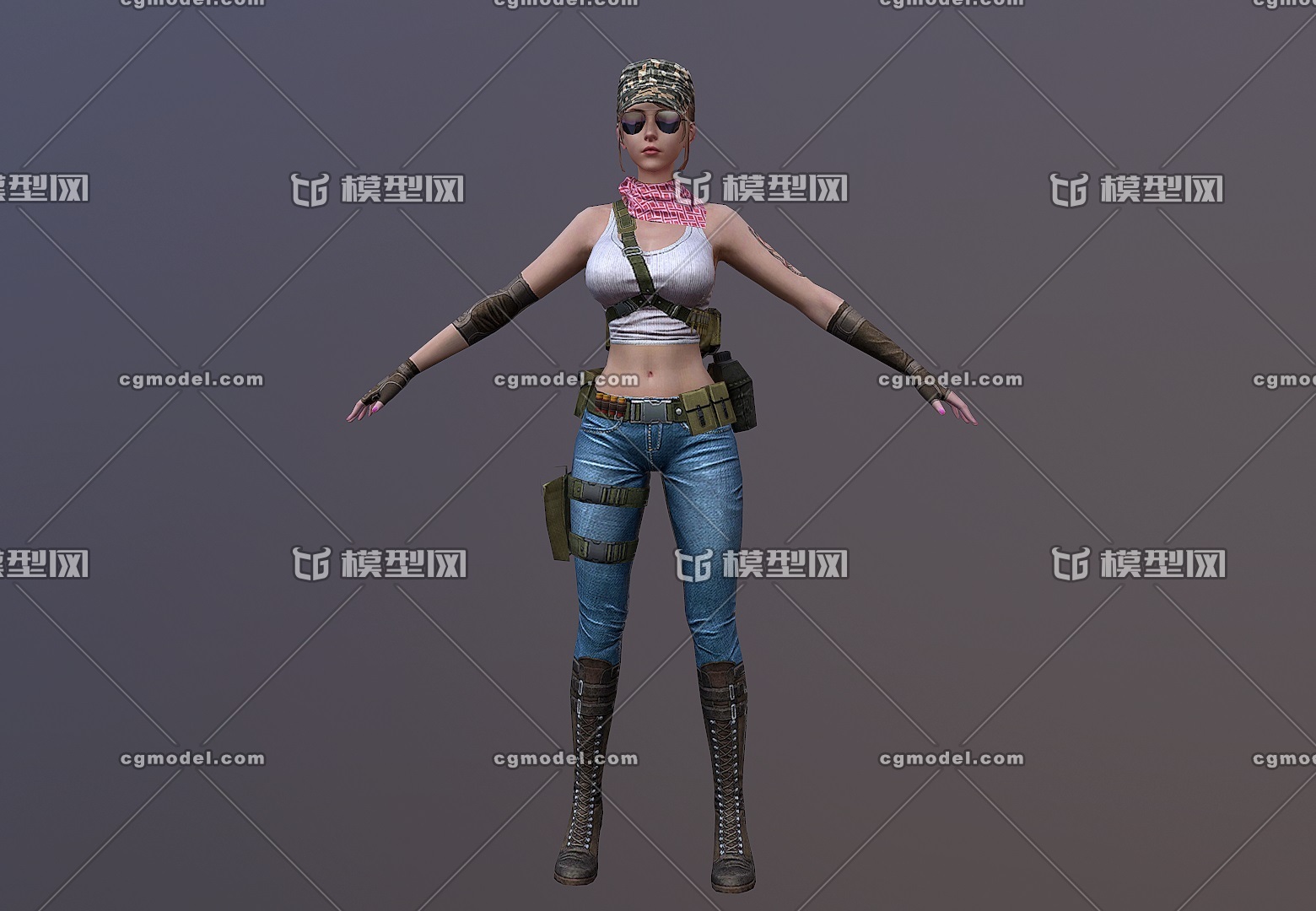 次世代 写实萝莉女兵 性感 女特种兵 solider