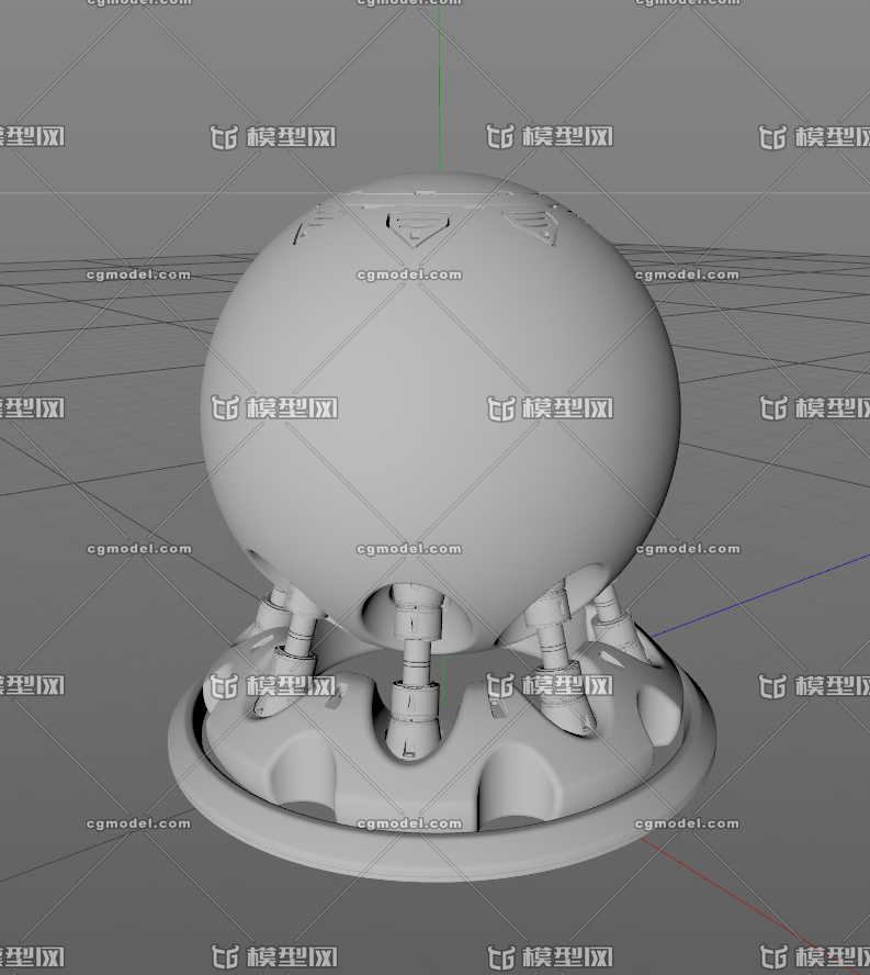 c4dcorona金属材质球模型