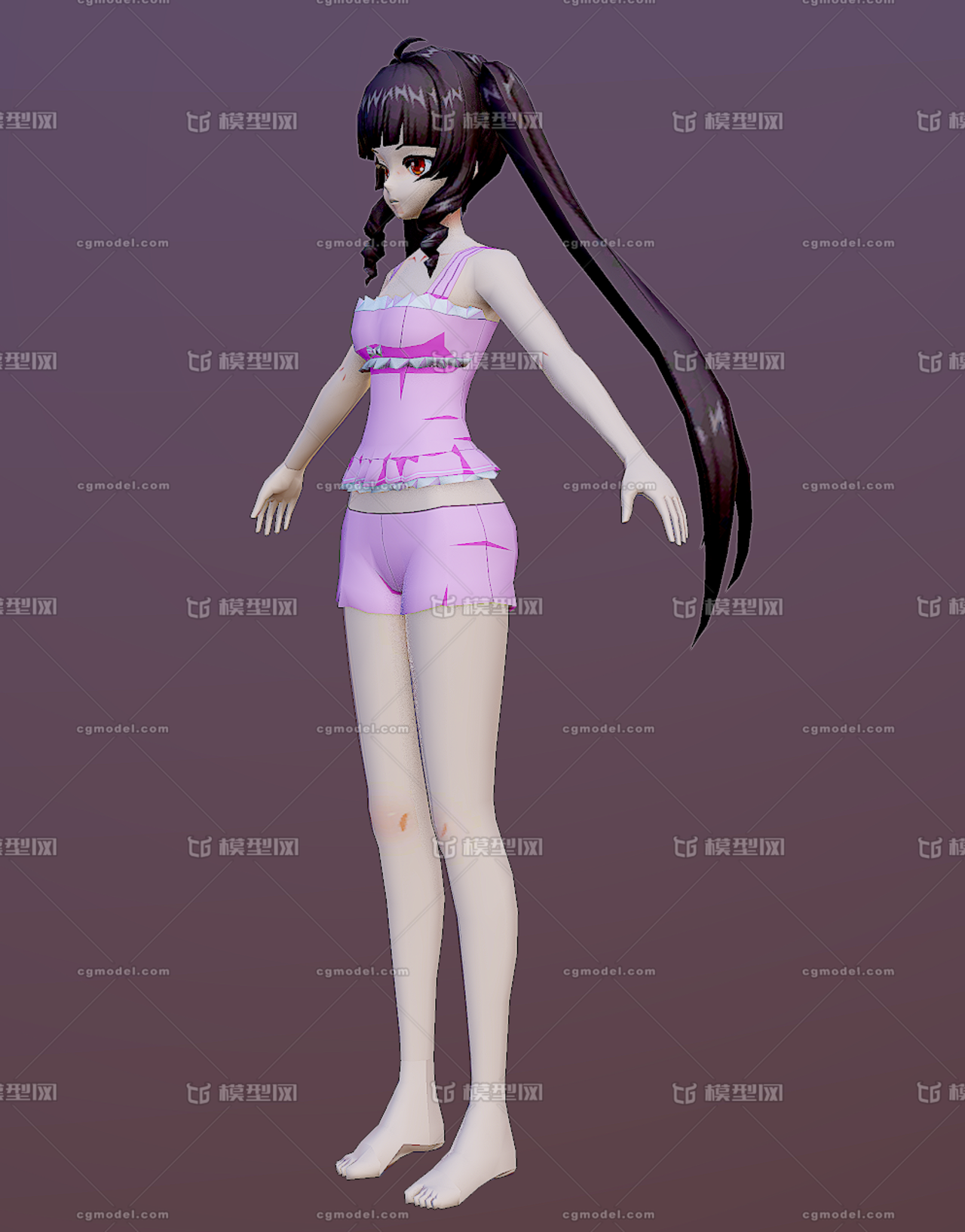 手绘 卡通 q版 可爱 二次元 小女孩 内衣 睡衣 泳装 乖乖女 美女 萝莉