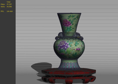瓷釉瓶 梅瓶 _zhb88521zhb作品_雕塑/文物文物器皿_cg模型网