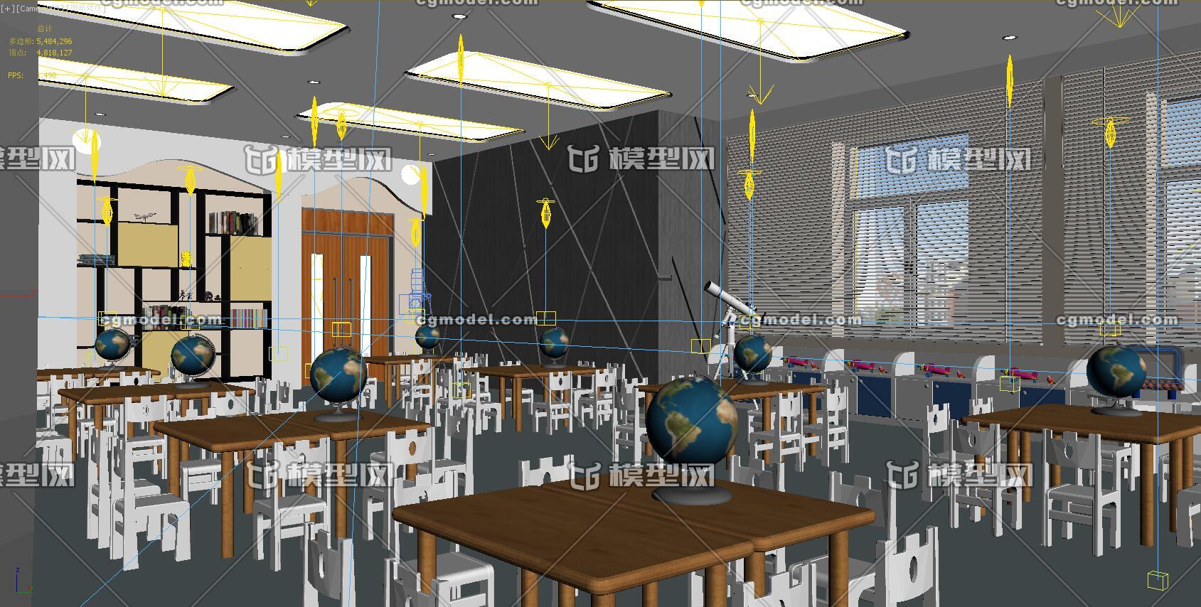 科技教室,科技馆_wenwen1作品_场景科幻场景_cg模型网