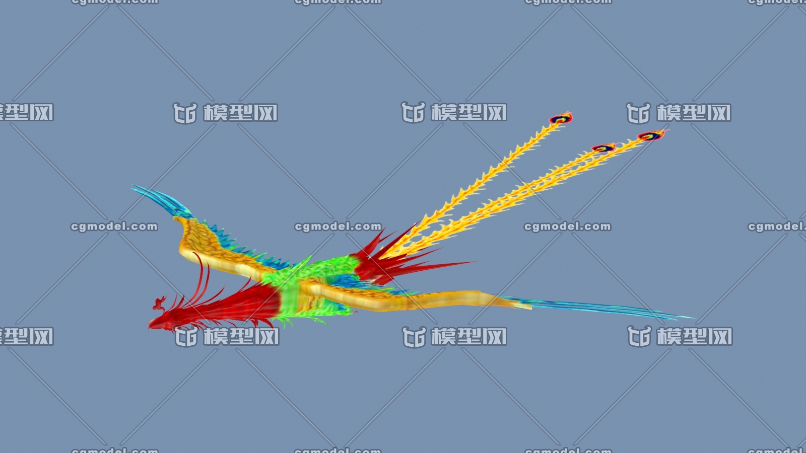 七彩凤凰模型下载