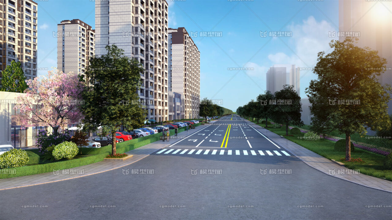 规划项目 报规项目 公路 马路 行道 -现代场景-场景