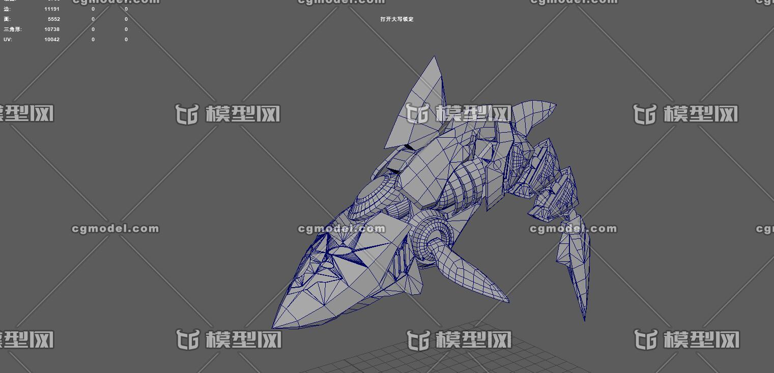 机械-鲨鱼_myd1688作品_人物机器人/机甲_cg模型网